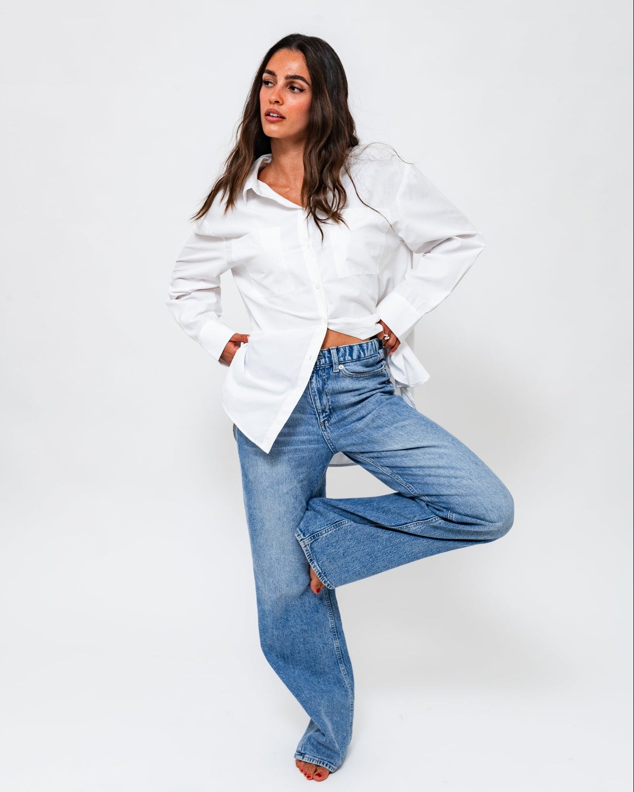 VMTESSA Wide Jeans - Medium Blue Denim
