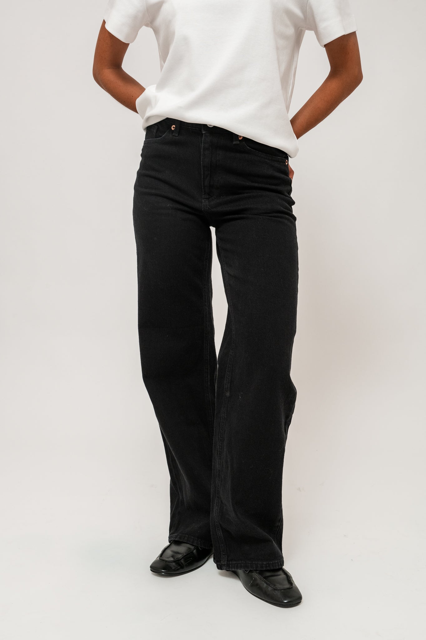 VMTESSA Wide Jeans - Black