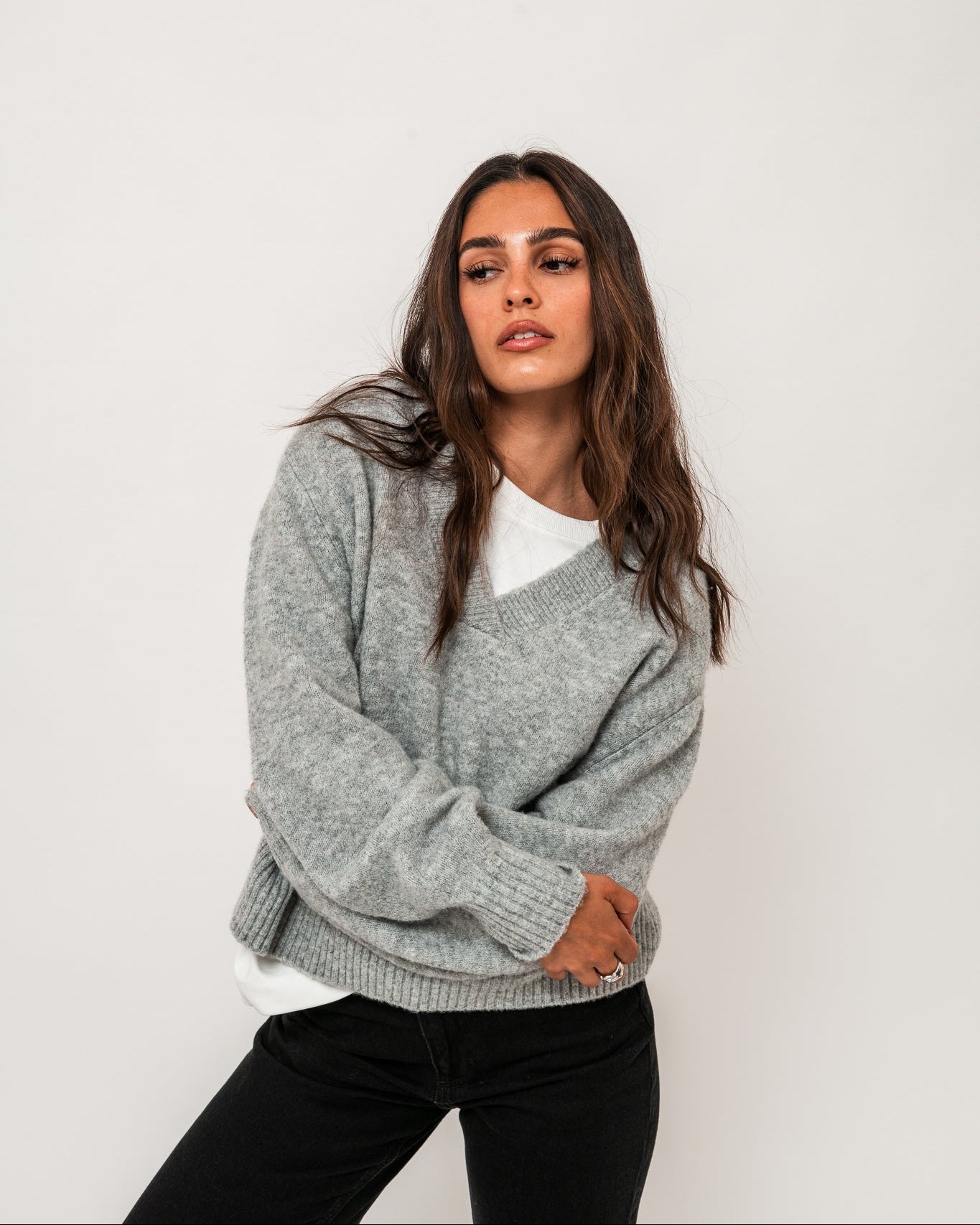 VMBOOM Pullover - Light Grey Melange