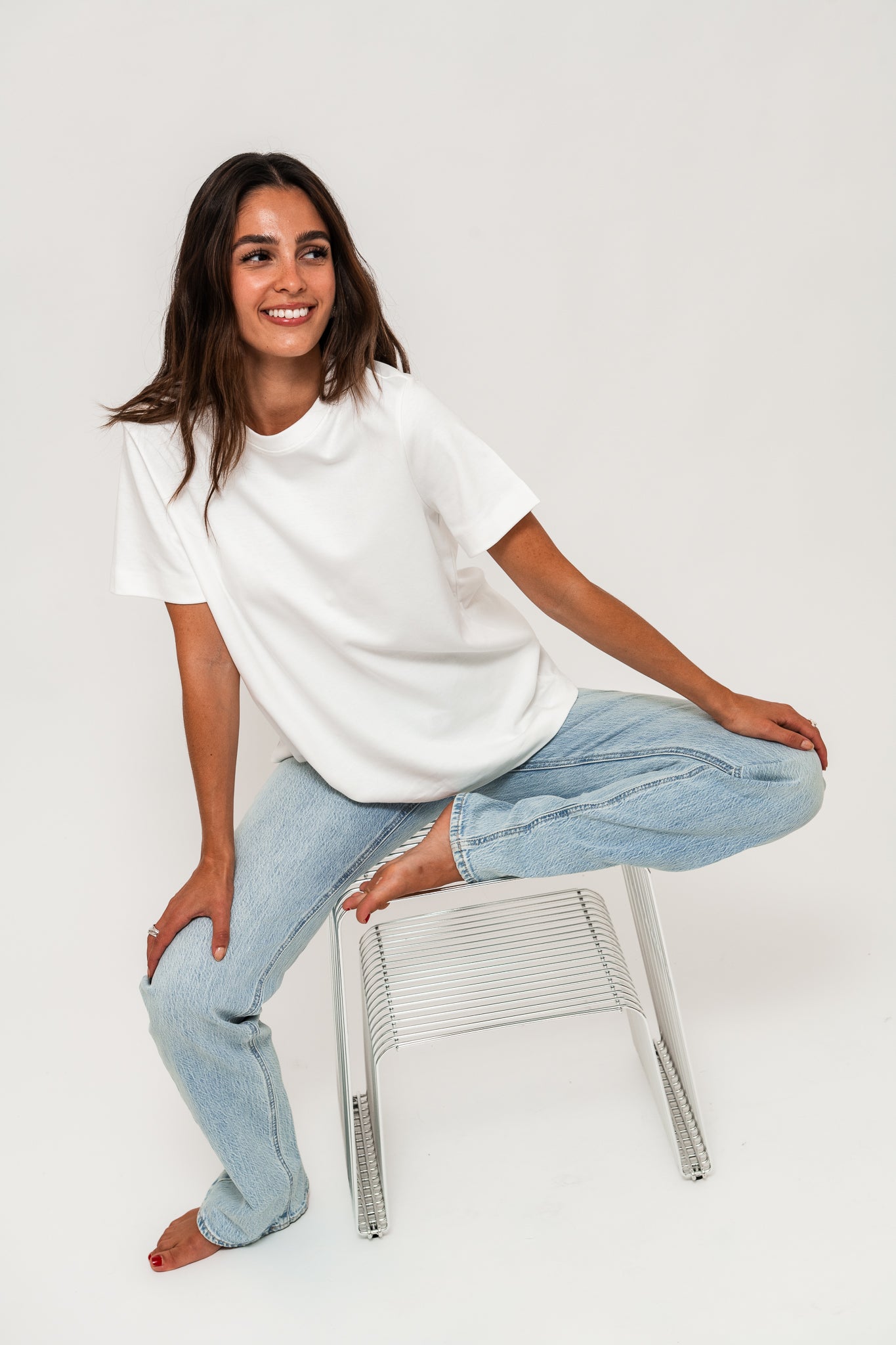 VMTESSA Straight Jeans - Light Blue Denim