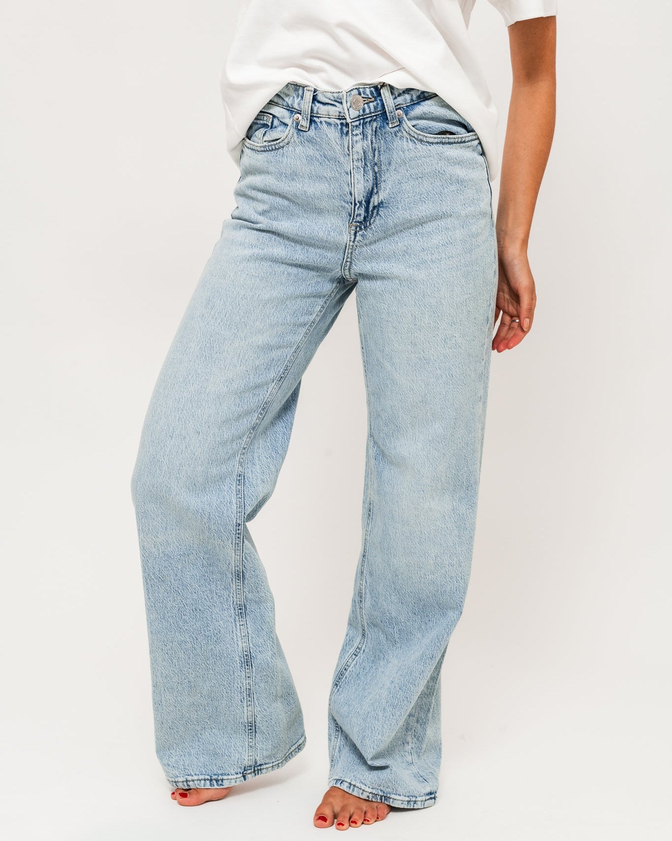 VMTESSA Wide Jeans - Light Blue Denim