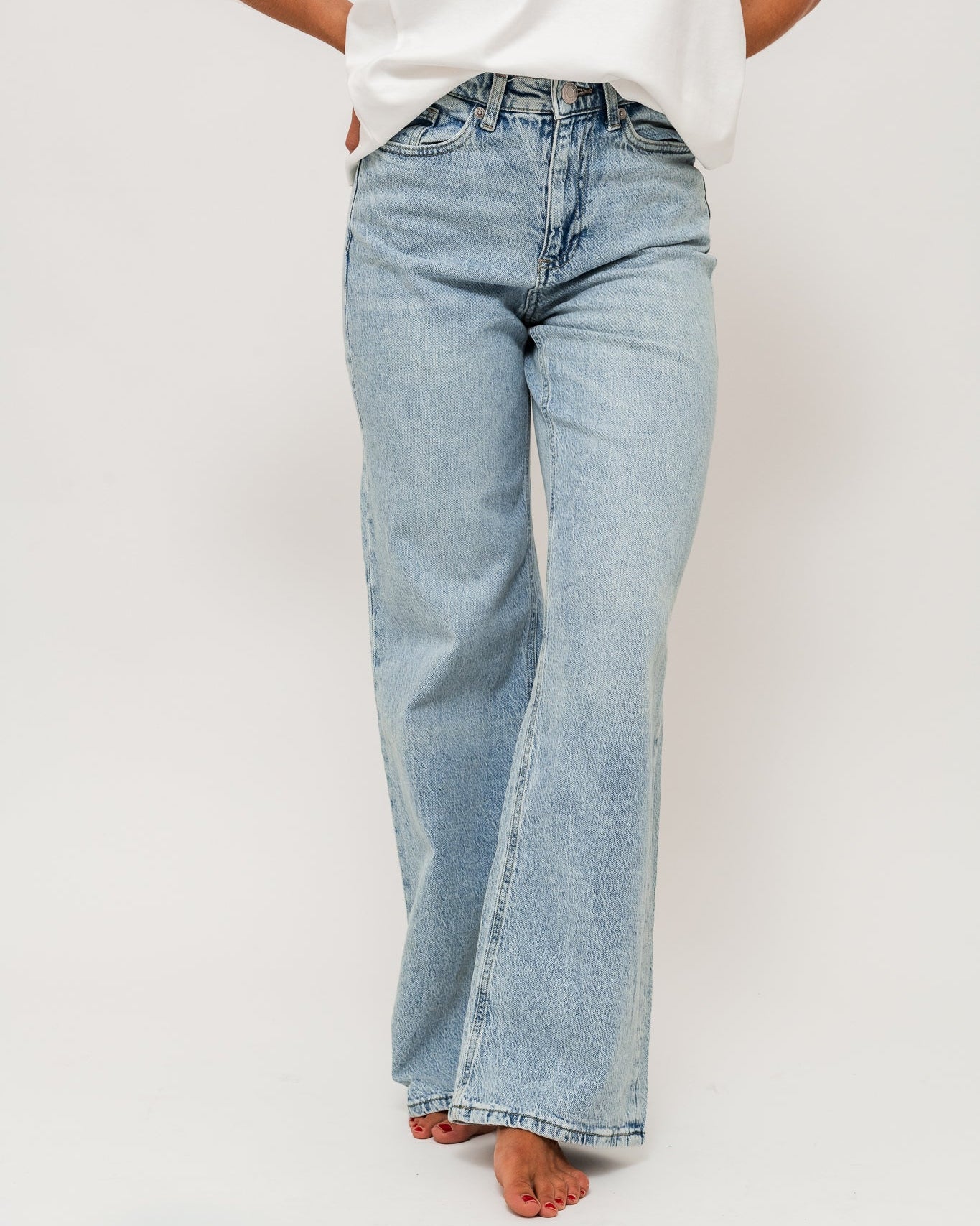 VMTESSA Wide Jeans - Light Blue Denim