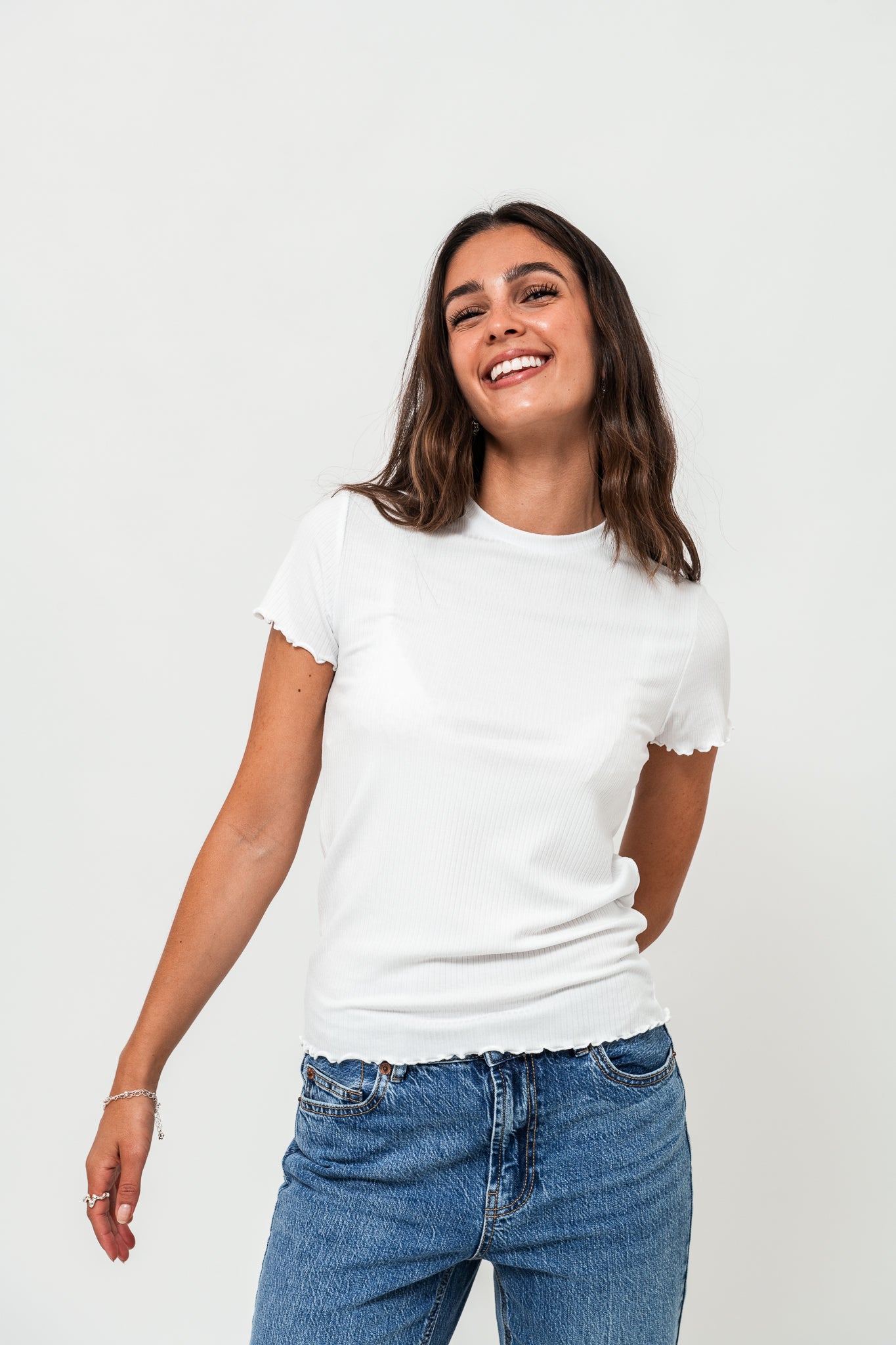 PCNICCA T-Skjorte - Bright White