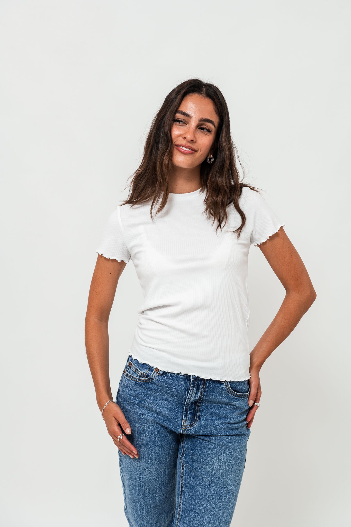 PCNICCA T-Skjorte - Bright White