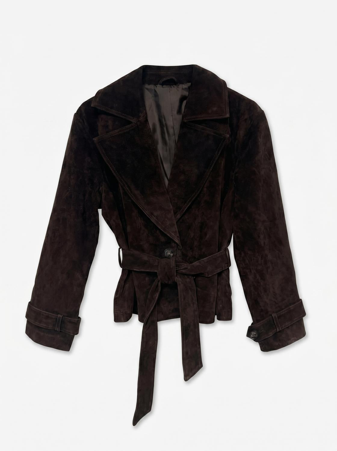 VMJANICEBETTY SUEDE JACKET - Chocolate Torte