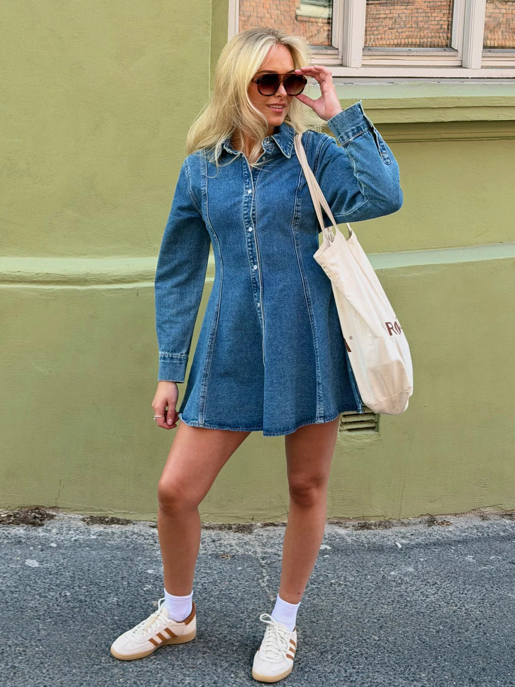 VMJESSIE Short Dress - Medium Blue Denim