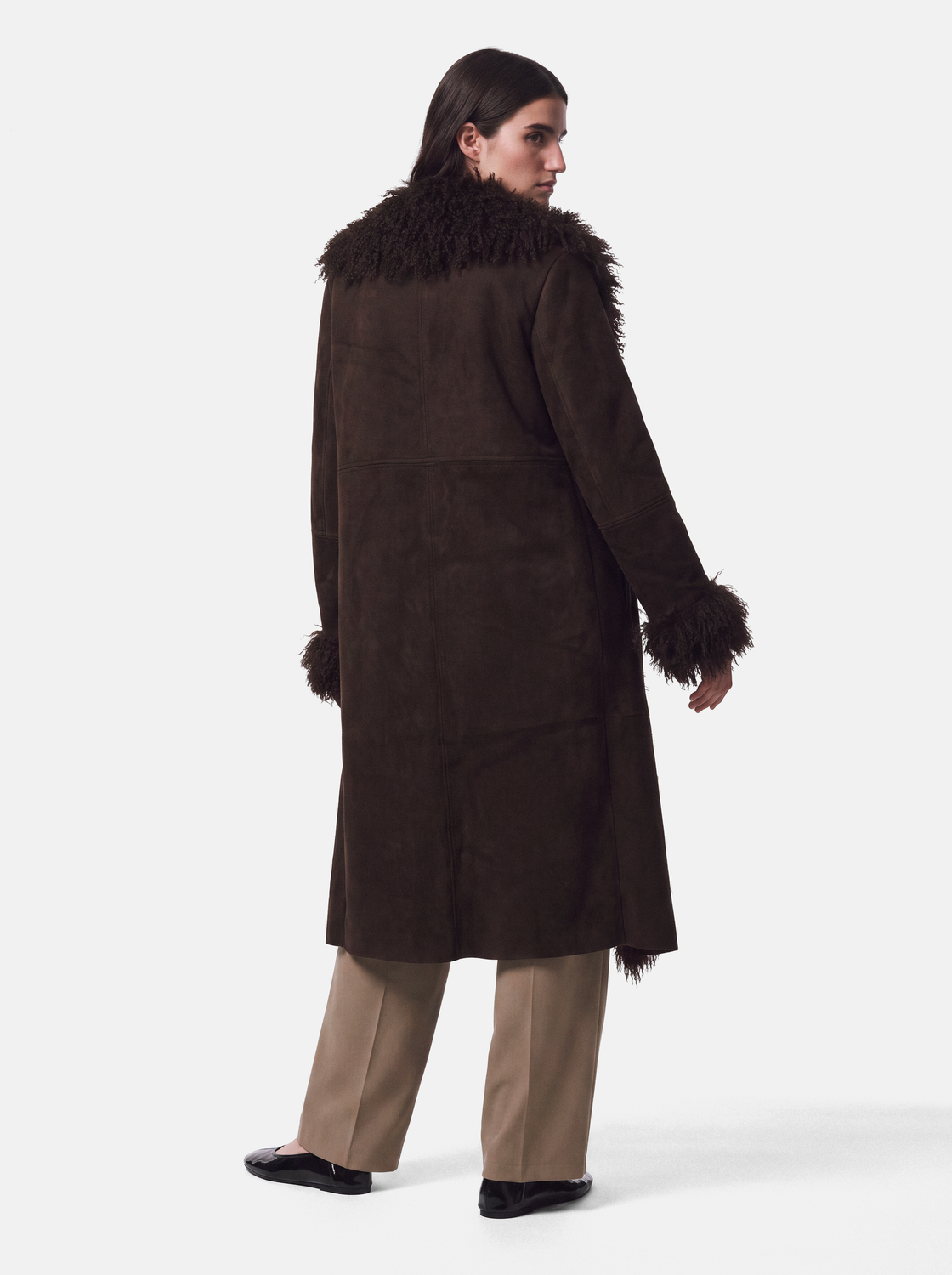 PCNANNA LONG JACKET - Hot Fudge