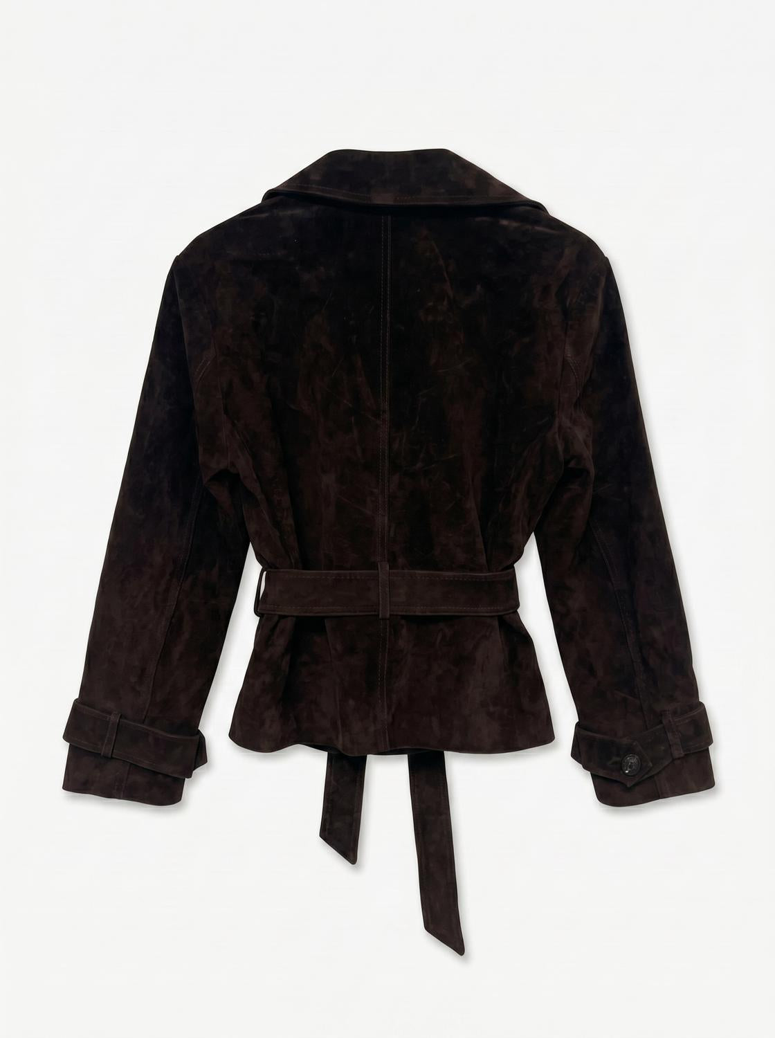 VMJANICEBETTY SUEDE JACKET - Chocolate Torte
