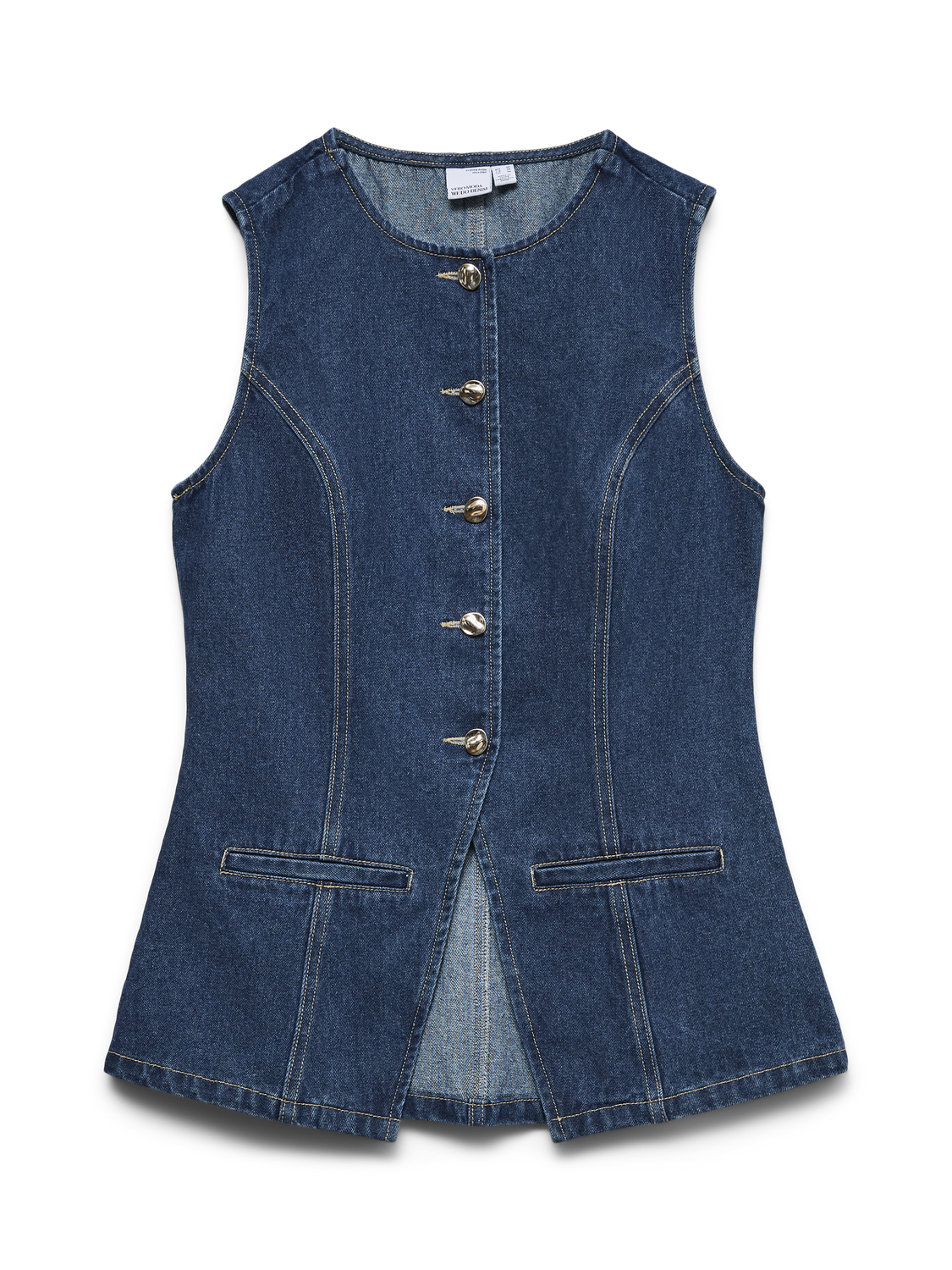 VMMARY Tailored Waistcoat - Dark Blue Denim