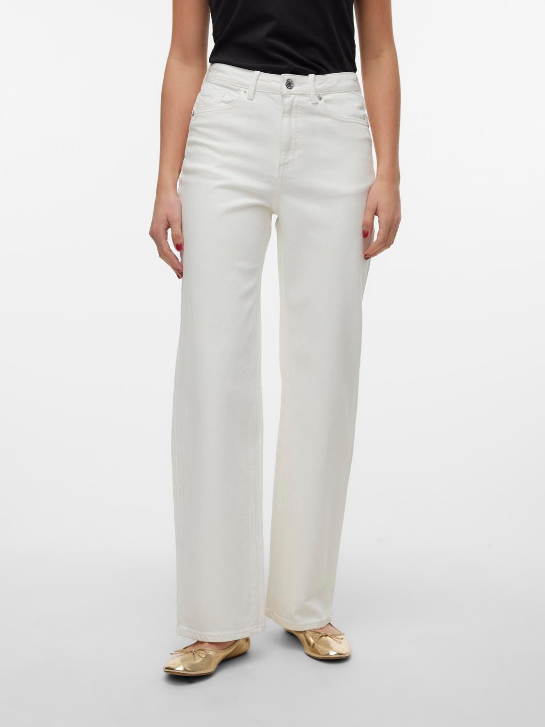 VMTESSA Wide Jeans - Bright White