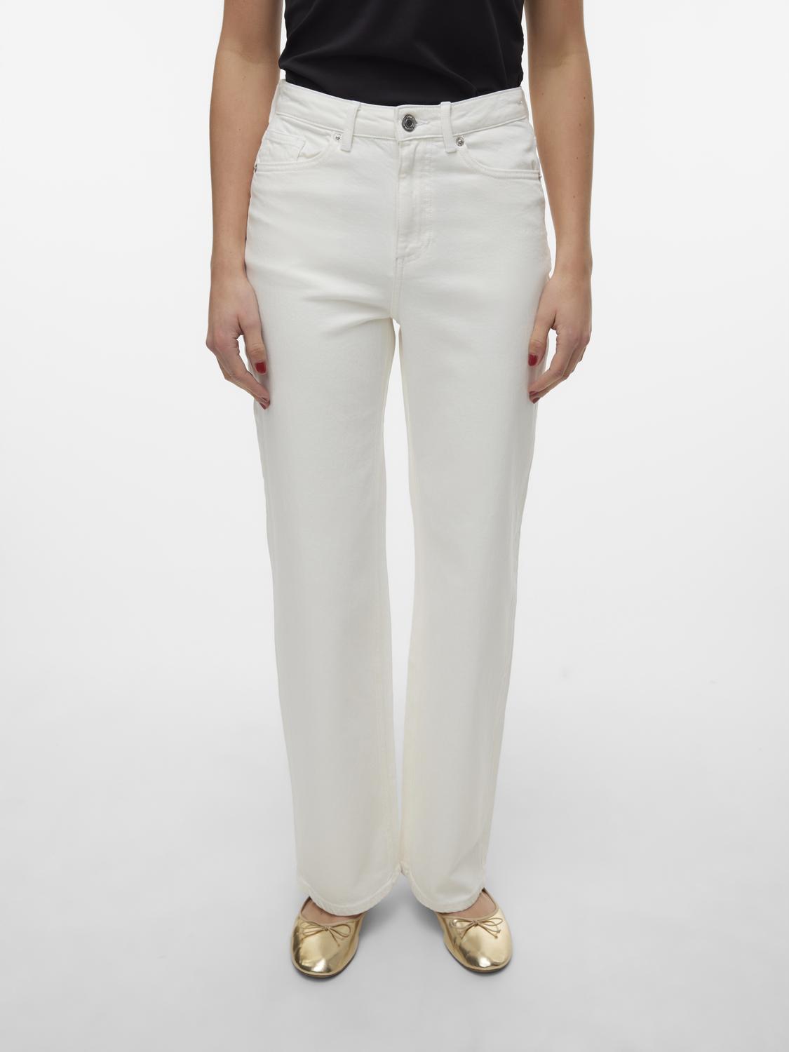 VMTESSA Wide Jeans - Bright White
