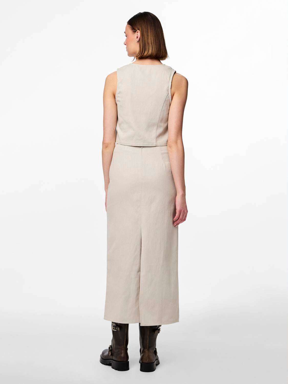 PCMILLE Skirt - White Asparagus