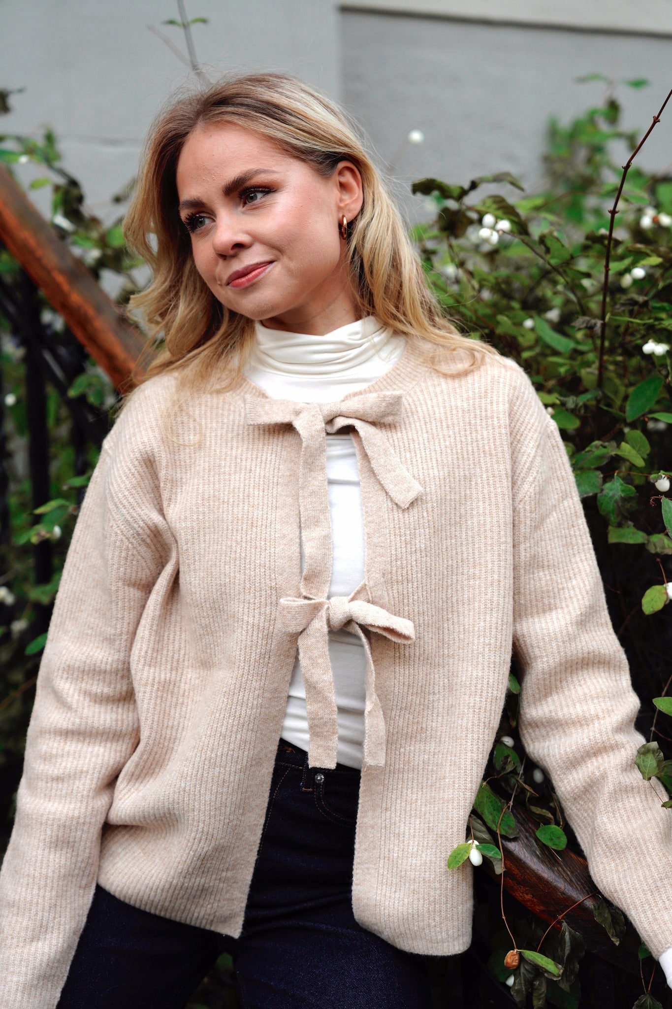 PCSILLY Cardigan - White Pepper