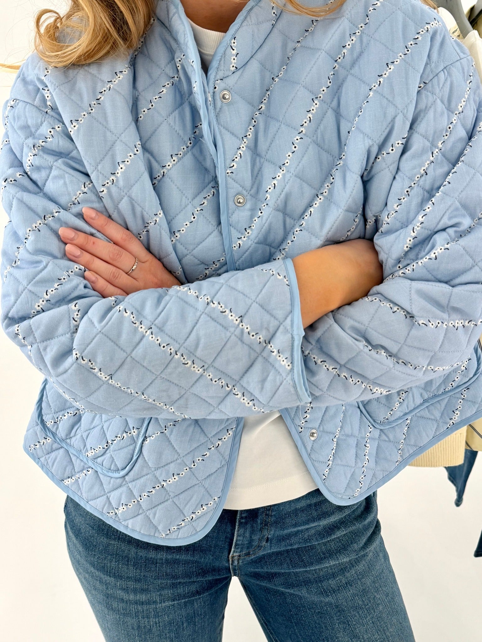 PCRIKKE QUILTED JACKET - CAHMERE BLUE