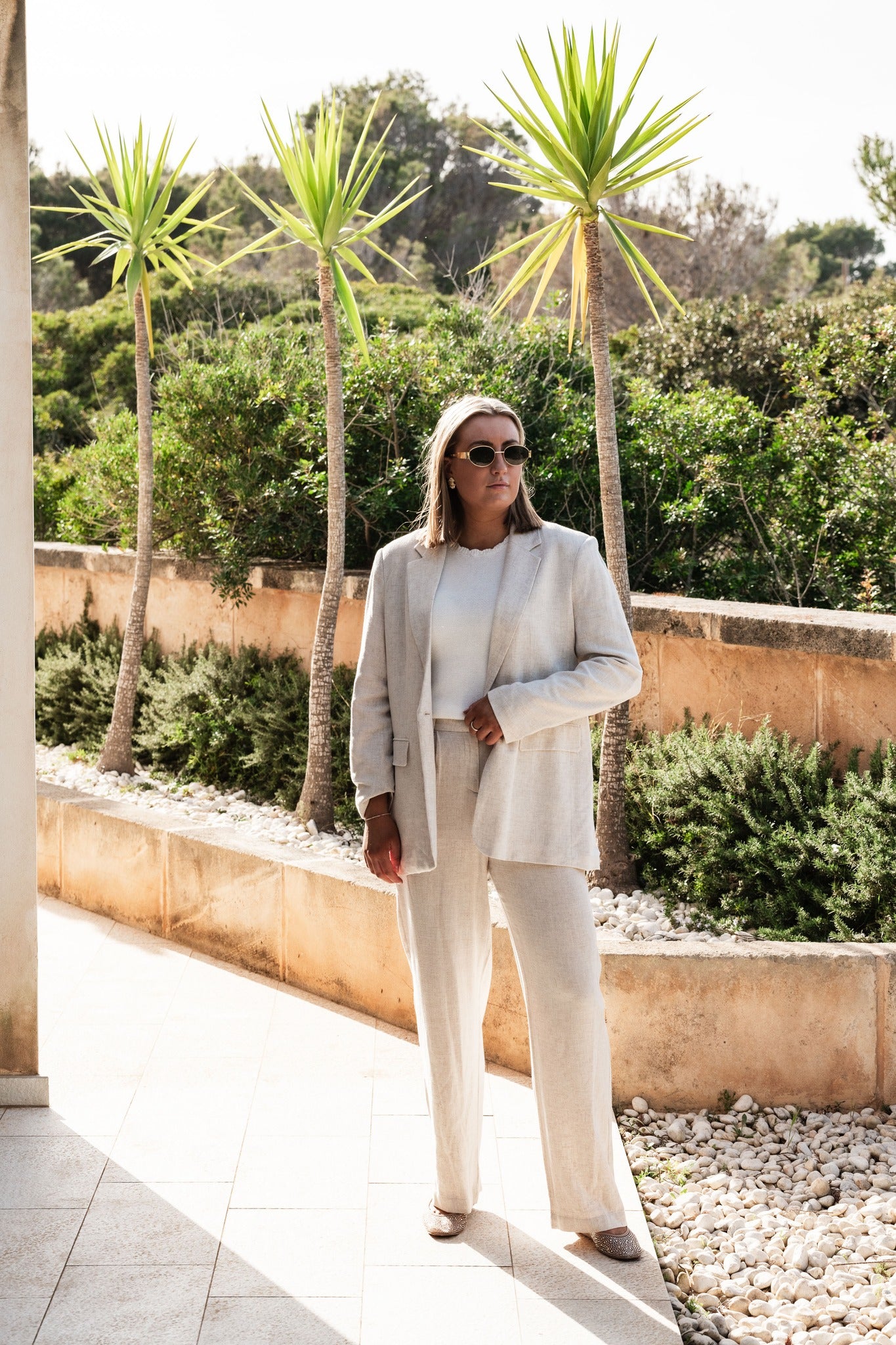 VMSISSEVERA Tailored Trousers - Oatmeal