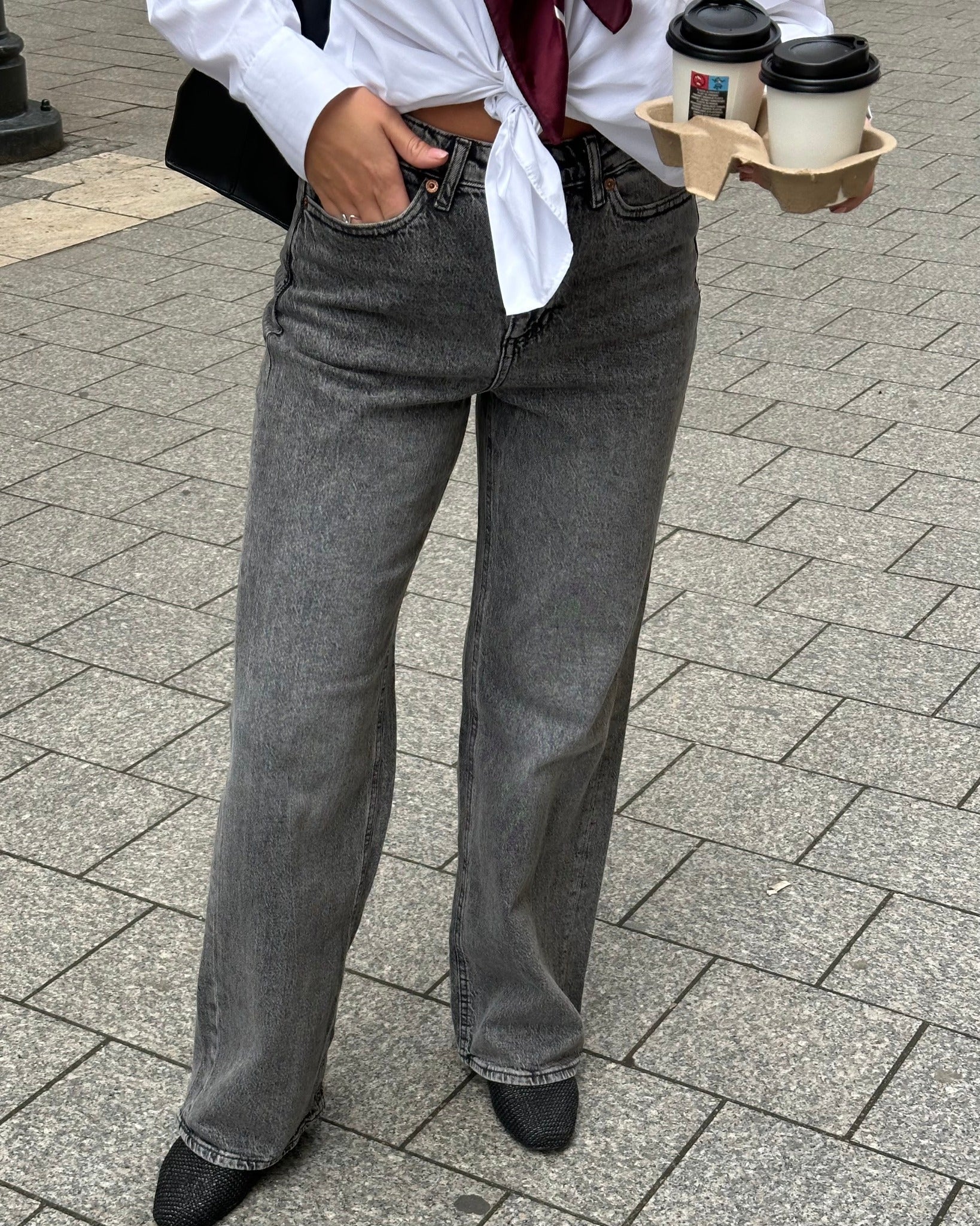 VMTESSA Wide Jeans - Medium Grey Denim