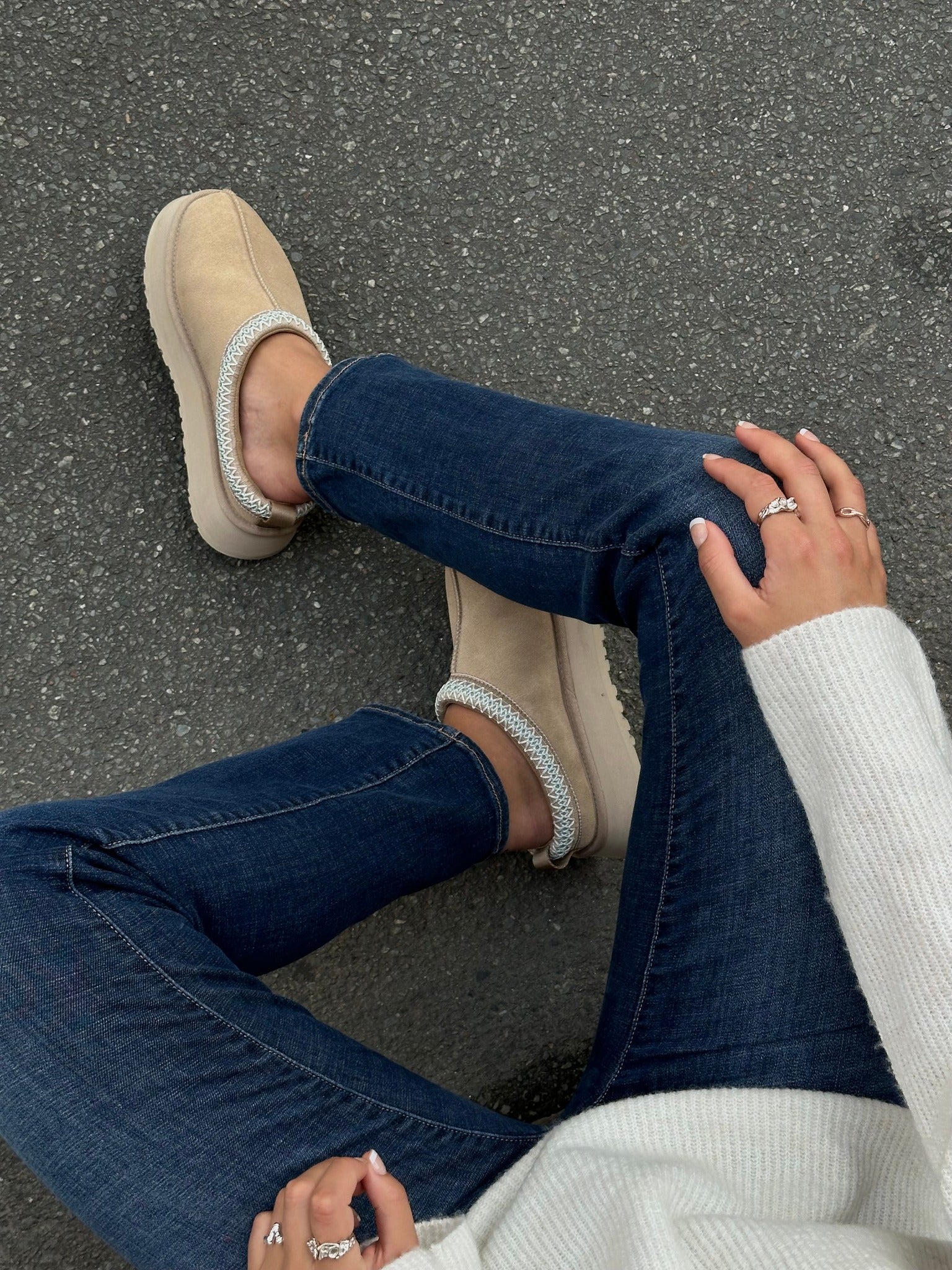 VMFLASH Straight Jeans - Dark Blue Denim