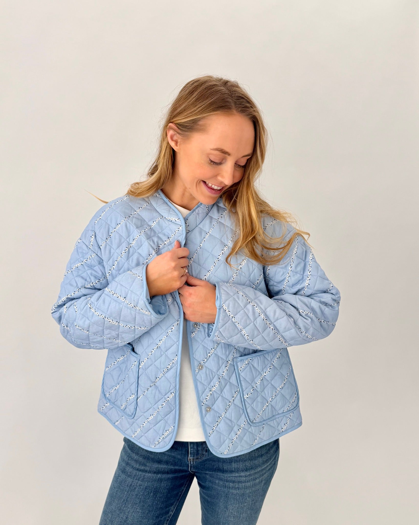 PCRIKKE QUILTED JACKET - CAHMERE BLUE