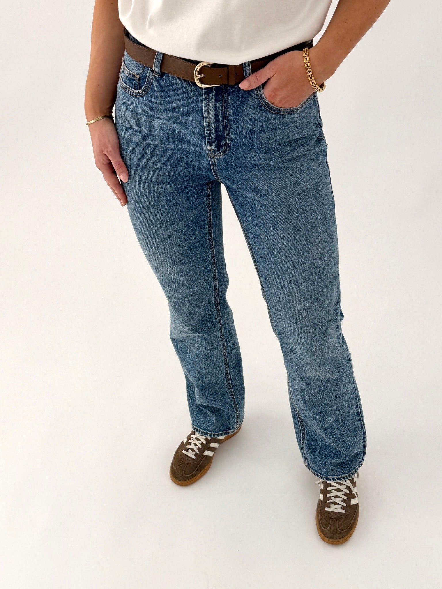 VMTESSA Straight Jeans - Medium Blue Denim