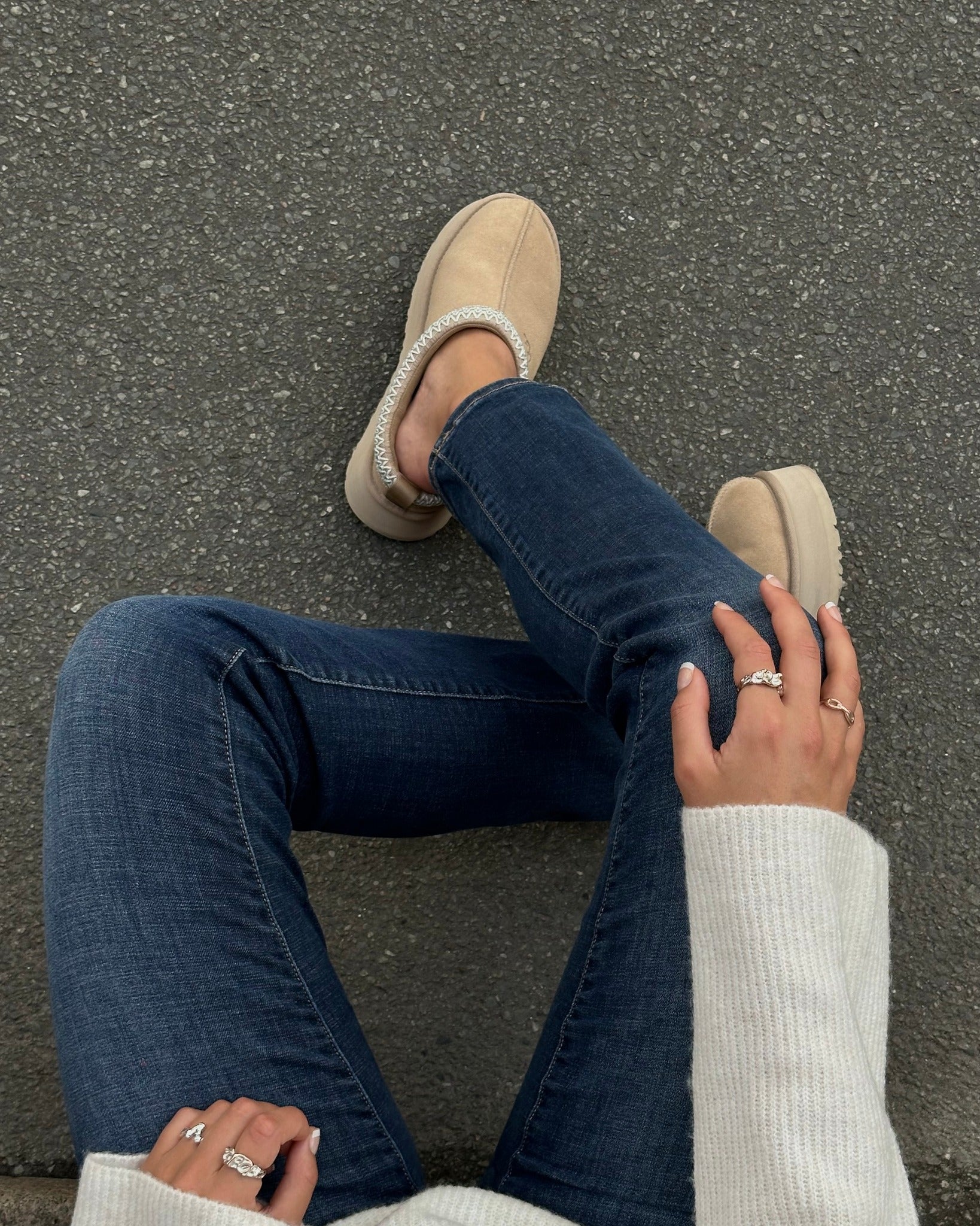 VMFLASH Straight Jeans - Dark Blue Denim