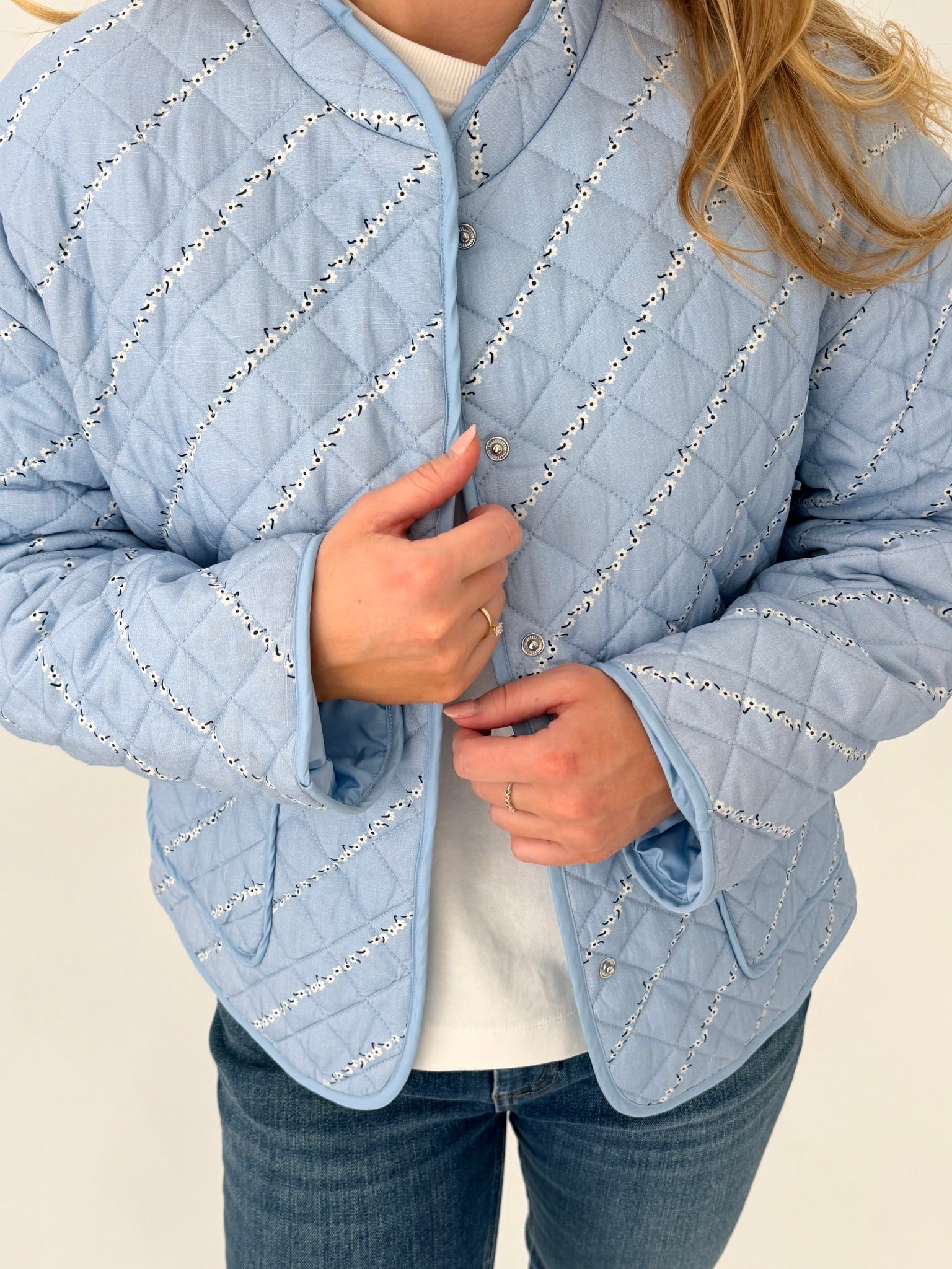 PCRIKKE QUILTED JACKET - CAHMERE BLUE