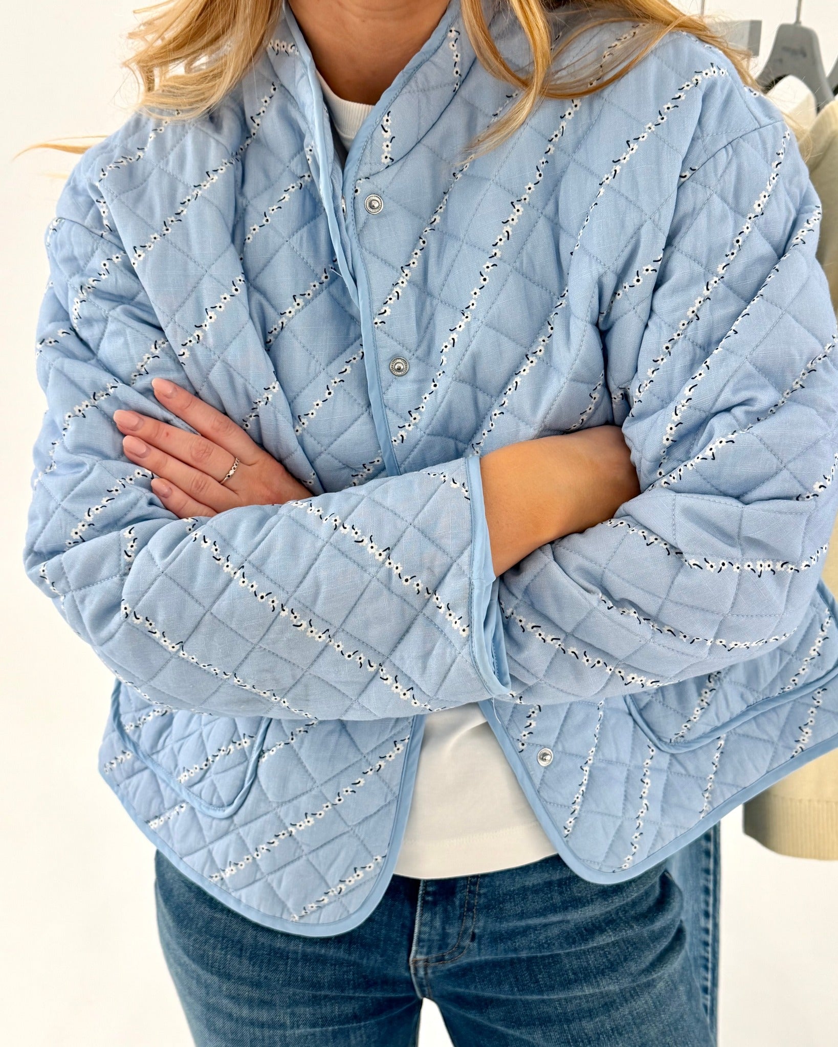 PCRIKKE QUILTED JACKET - CAHMERE BLUE