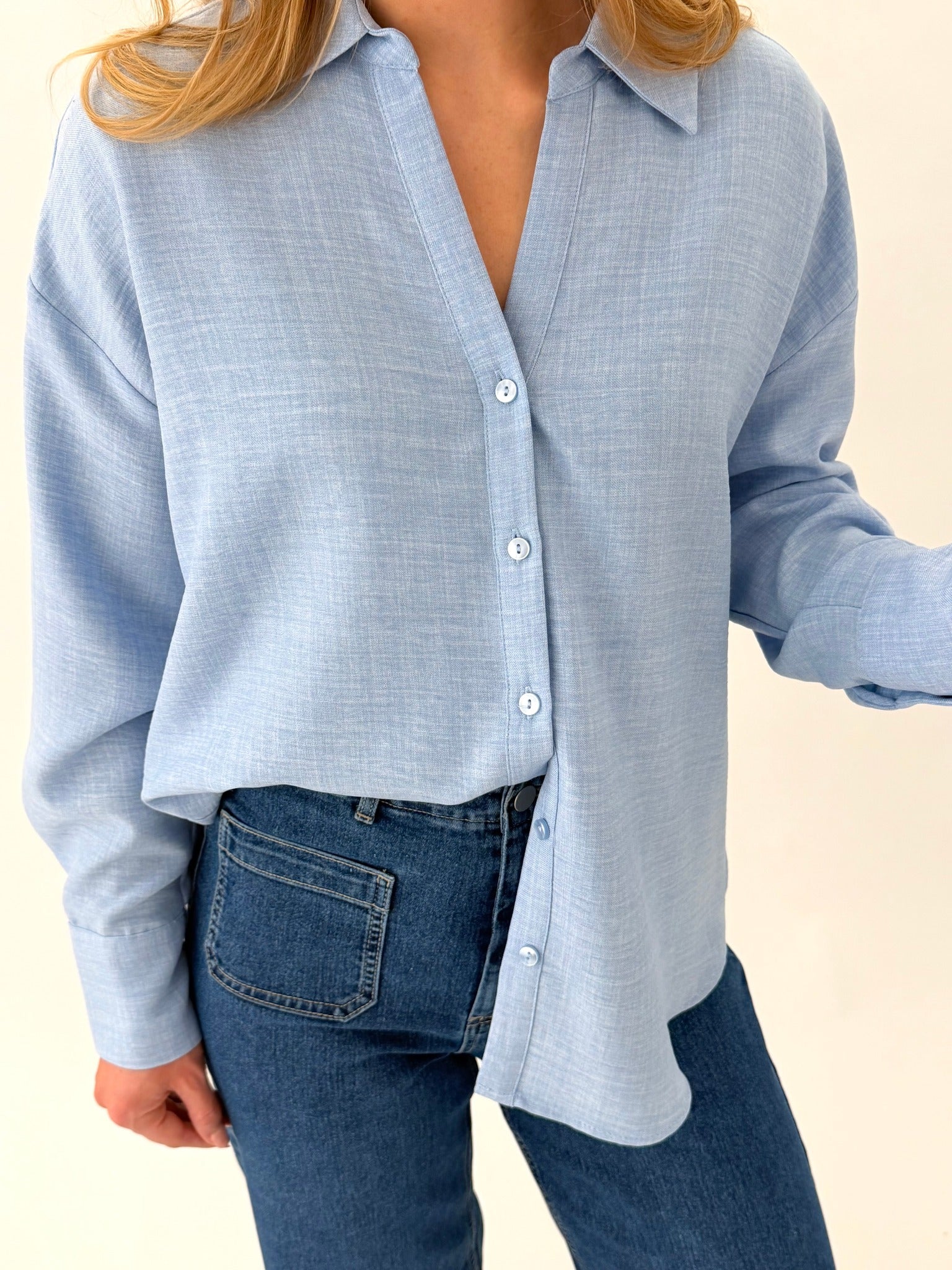 VMMELANEY Shirts - Chambray Blue