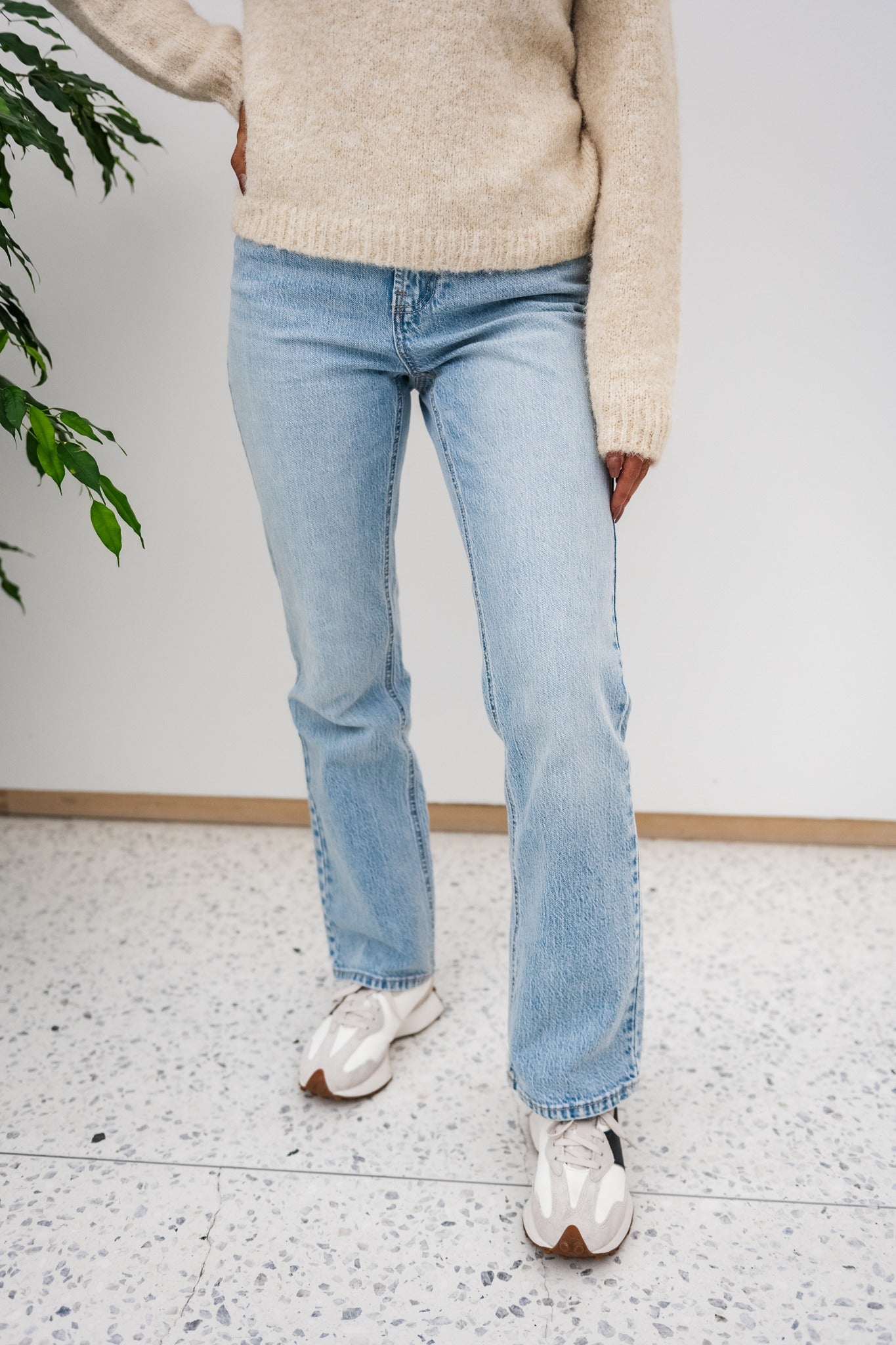 VMTESSA Straight Jeans - Light Blue Denim