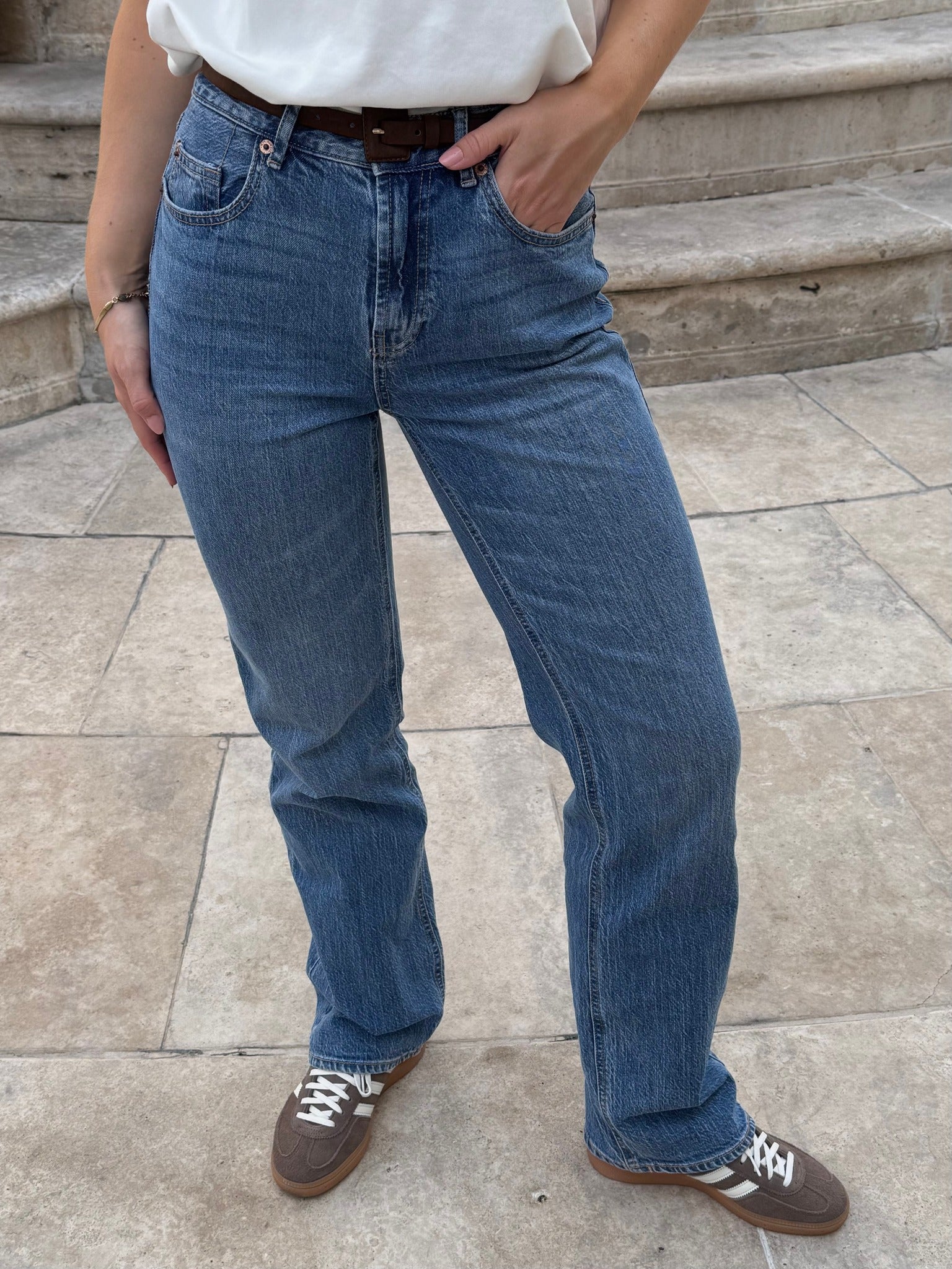 VMTESSA Straight Jeans - Medium Blue Denim