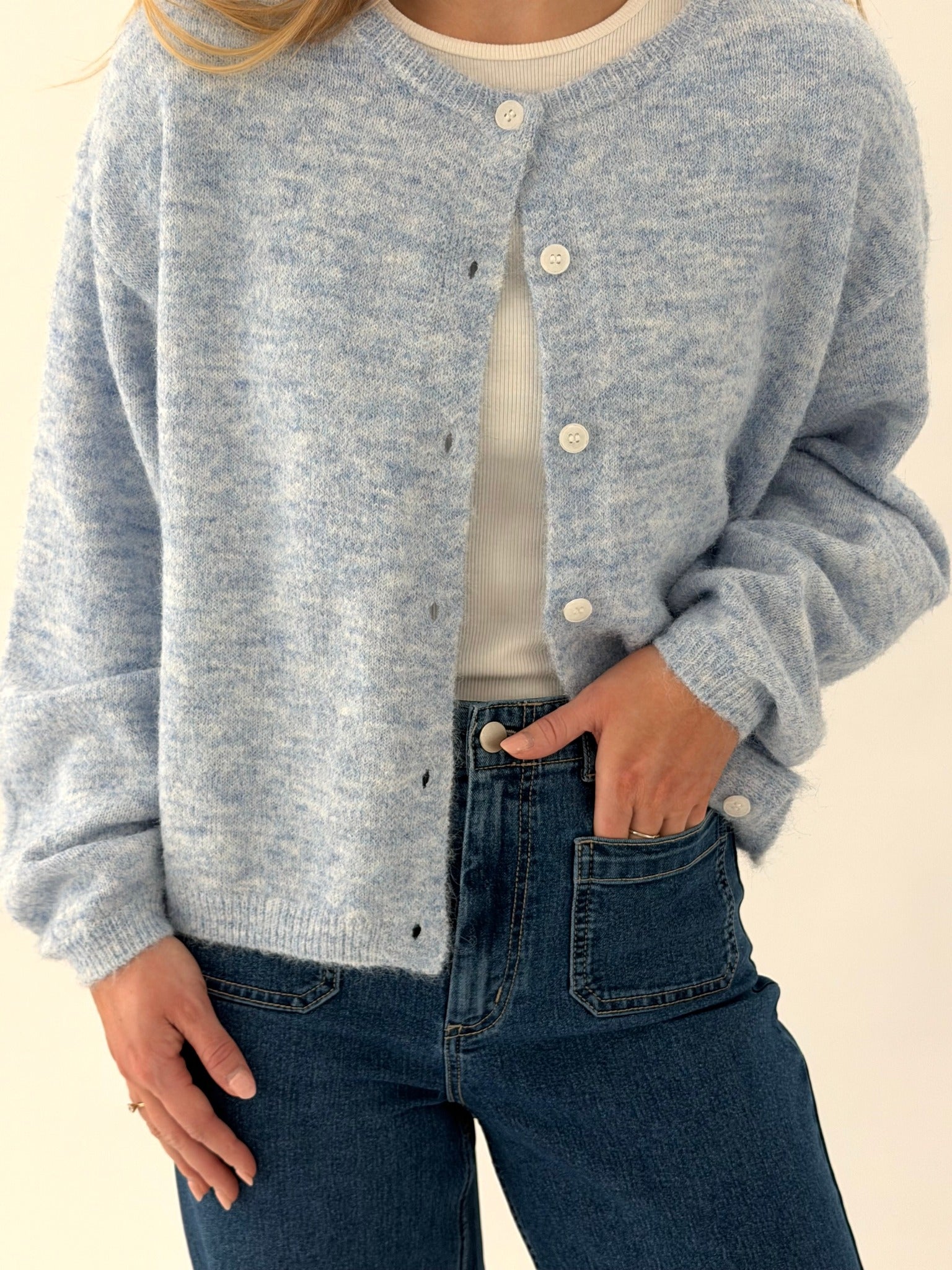 VMHOPE Knit Cardigan - Cashmere Blue