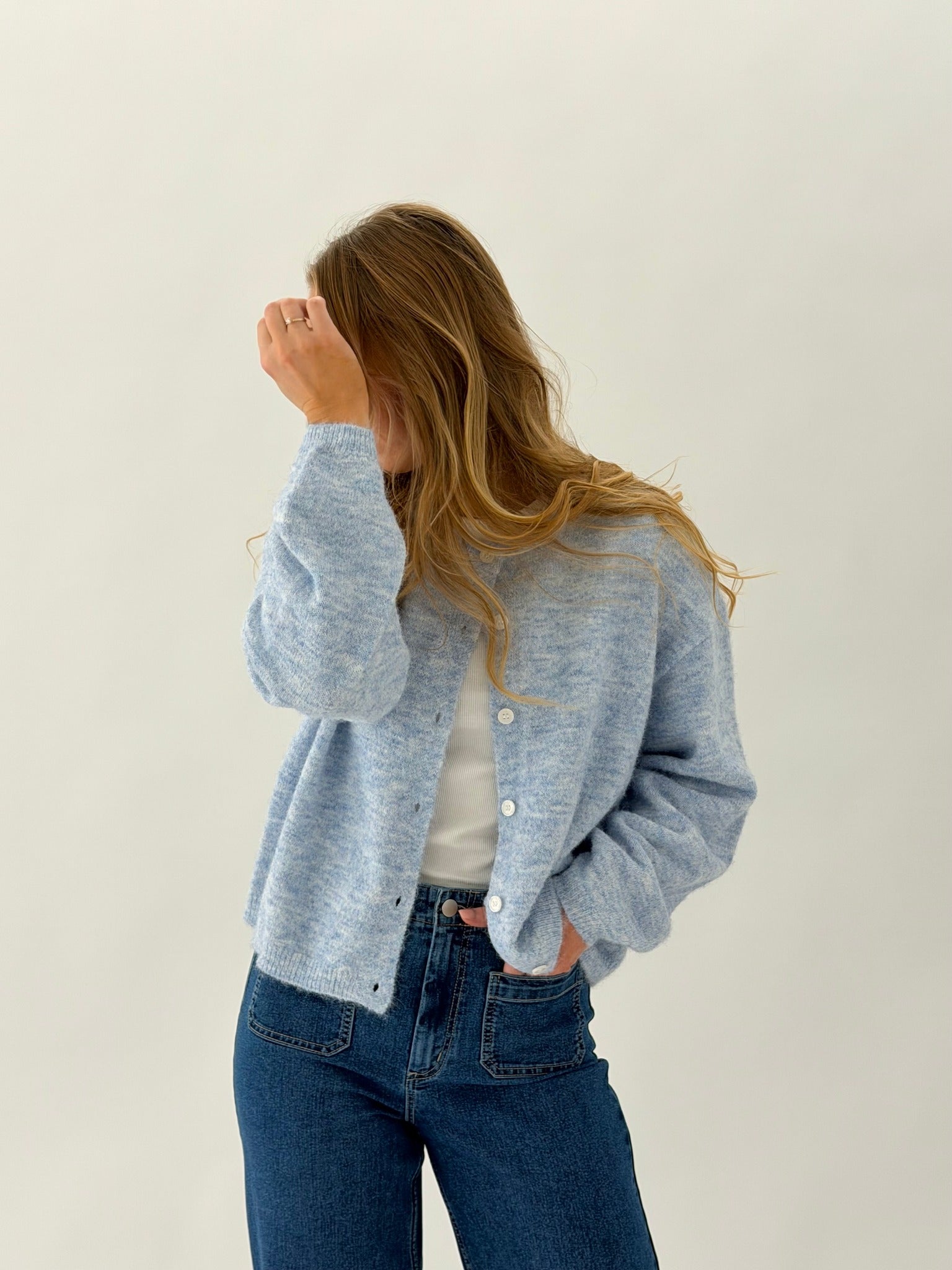 VMHOPE Knit Cardigan - Cashmere Blue