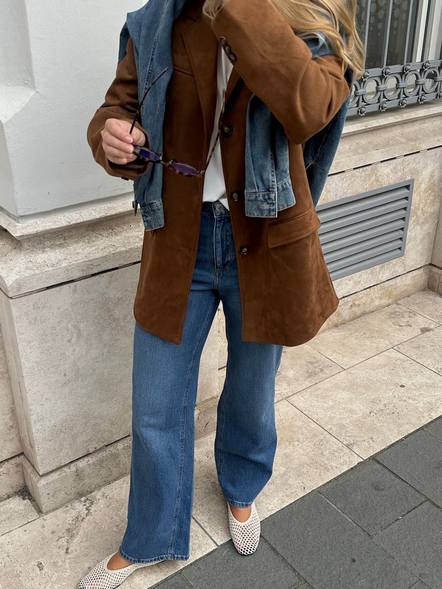 VMTESSA Jeans wide - Medium Blue Denim