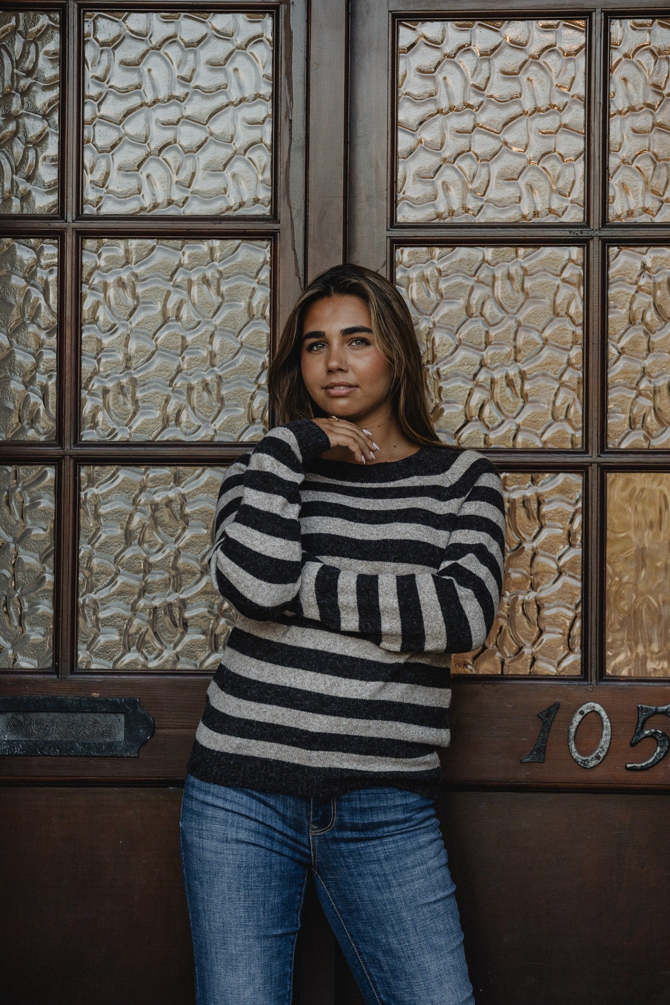 VMDOFFY Pullover - Chocolate Torte w/stripes