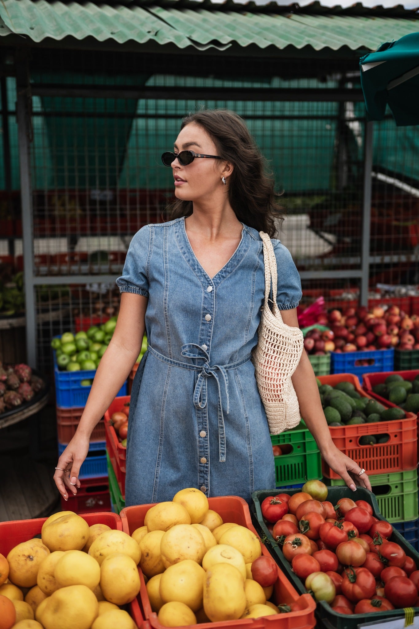 VMJANET Short Dress - Medium Blue Denim