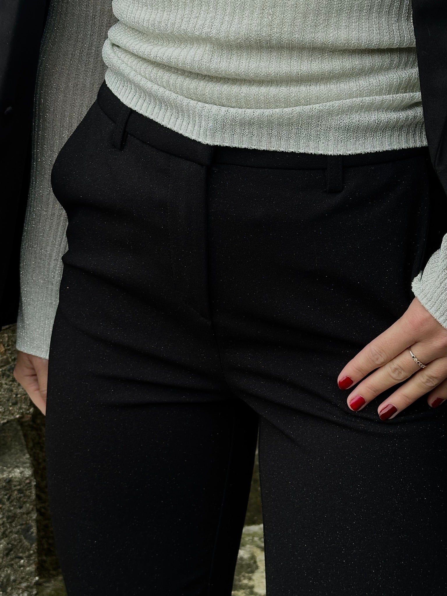 VMZAMIRA Trousers - Black Glitter