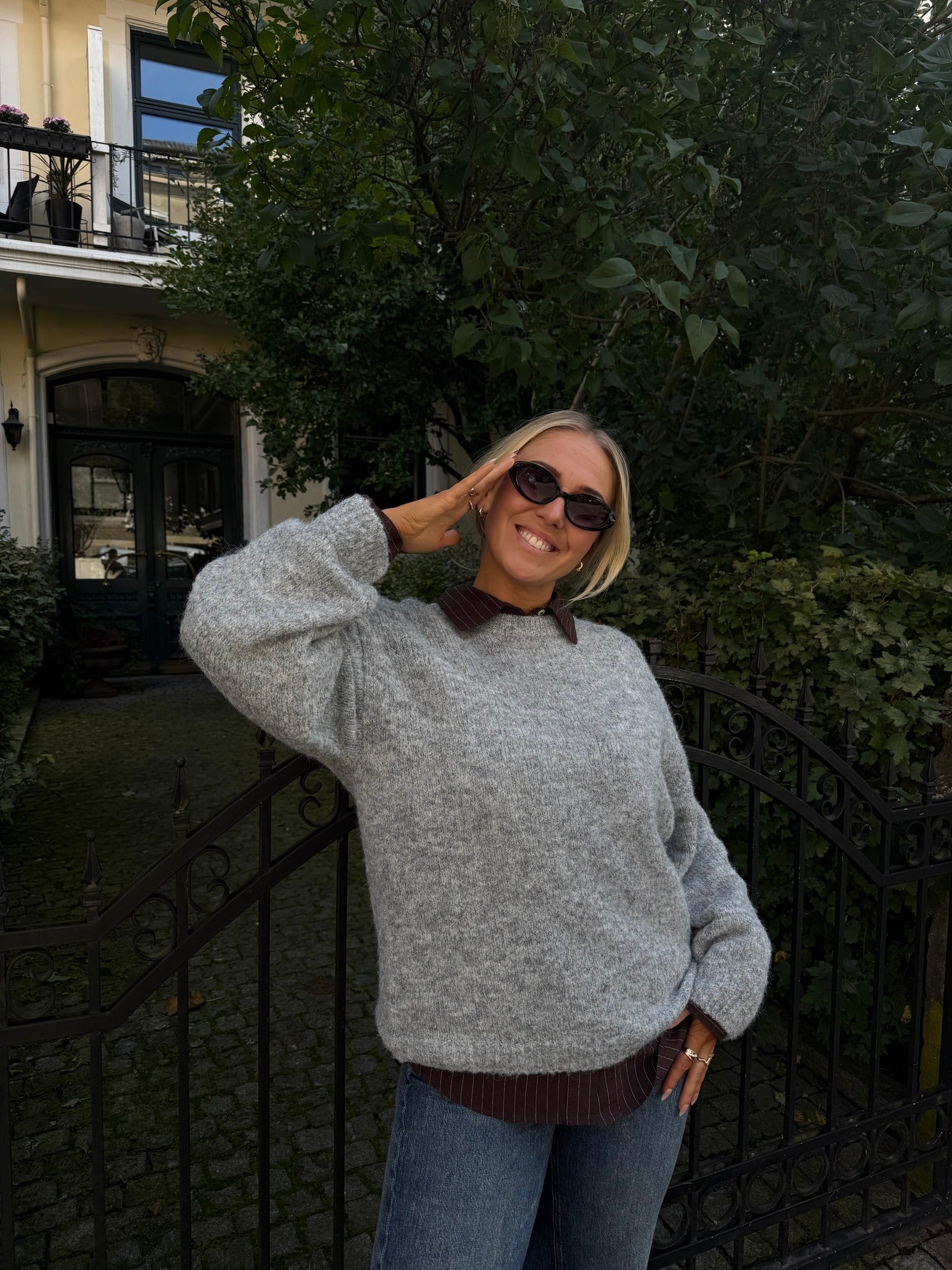 VMSORRENTO Pullover - Light Grey Melange