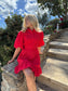 VMCLOVER Short Dress - High Risk Red