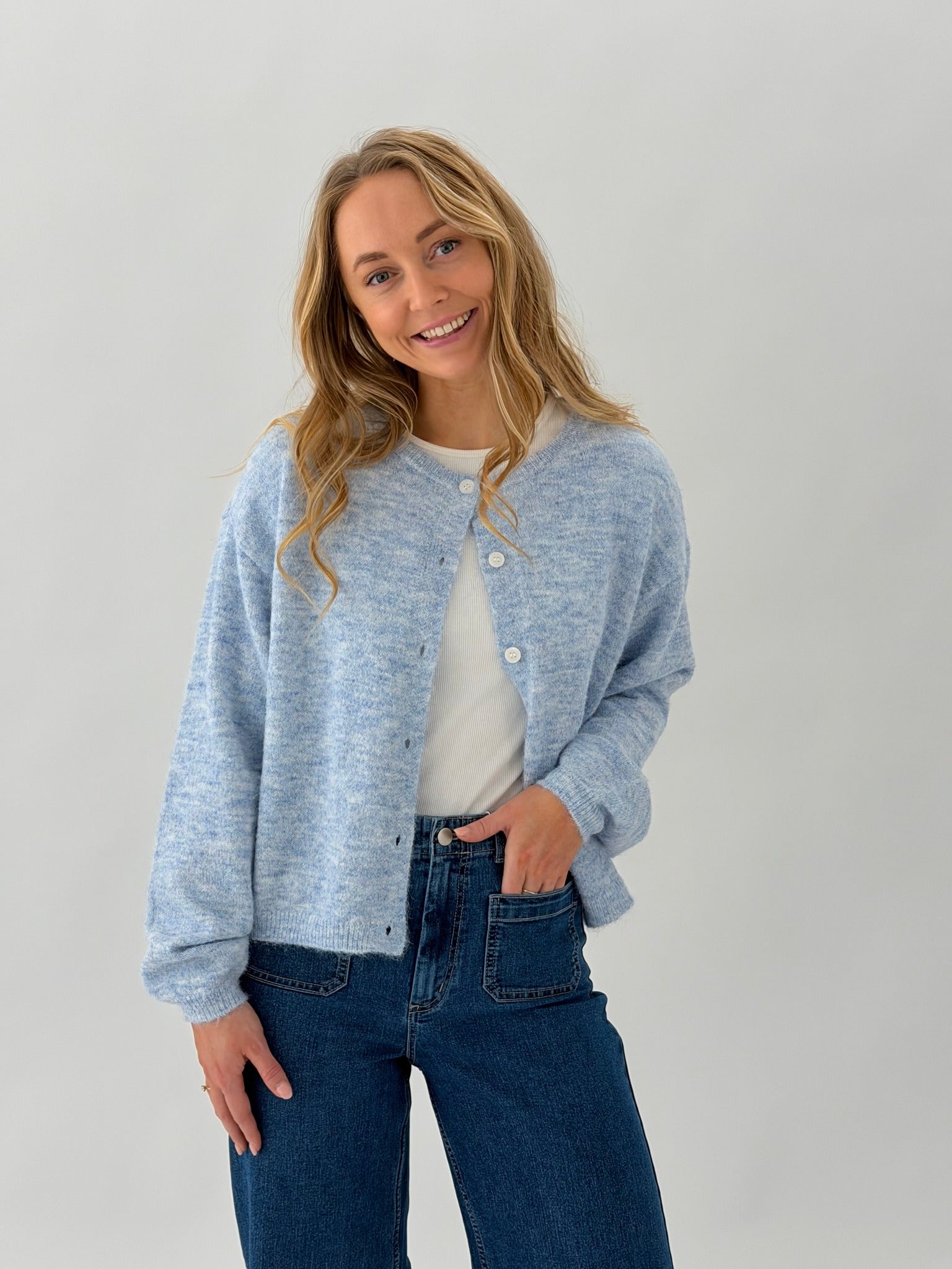 VMHOPE Knit Cardigan - Cashmere Blue