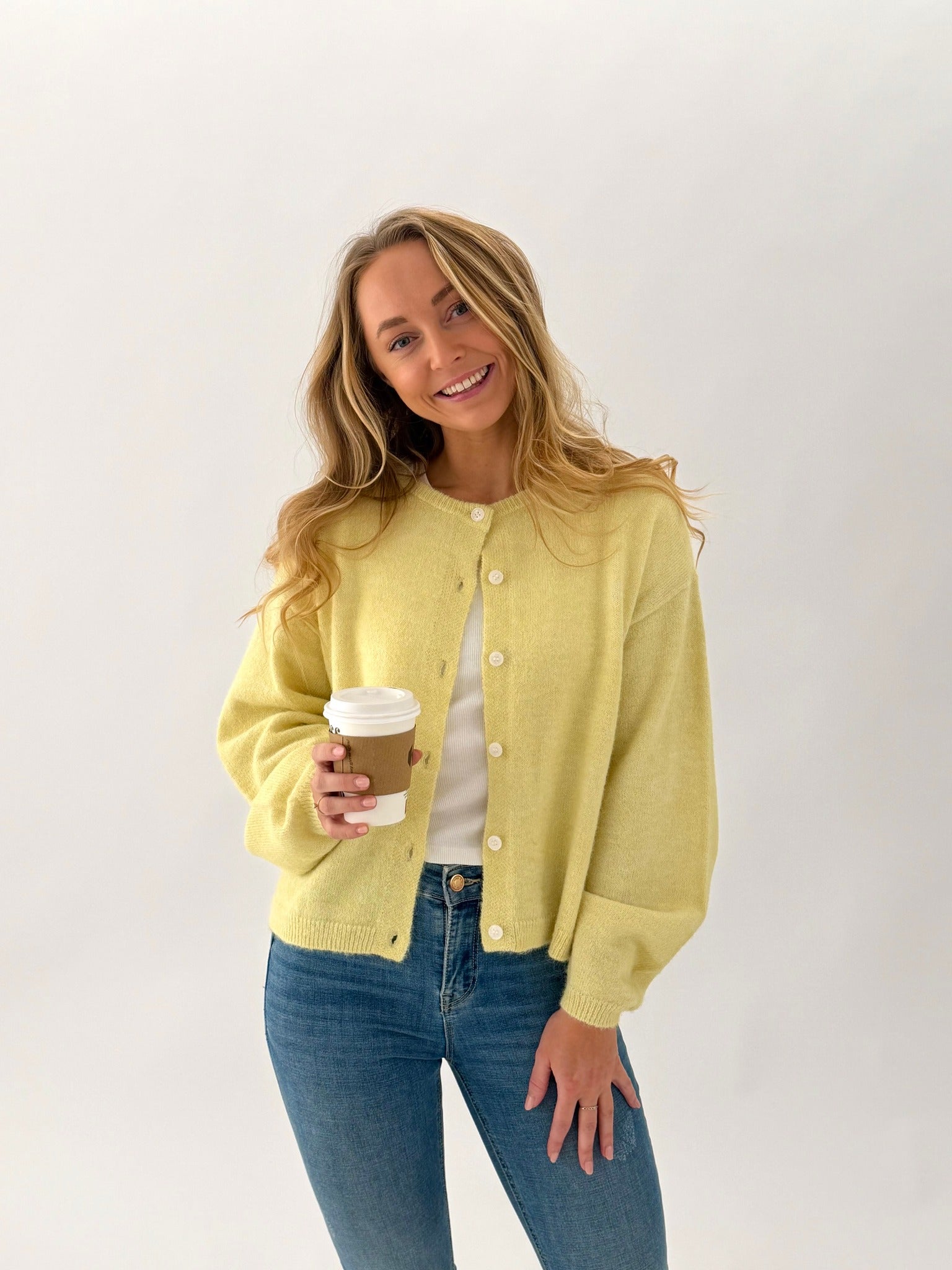 VMHOPE Knit Cardigan - Pale Banana