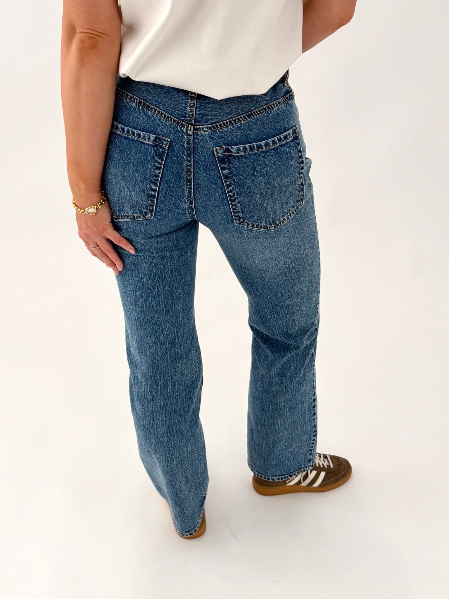 VMTESSA Straight Jeans - Medium Blue Denim