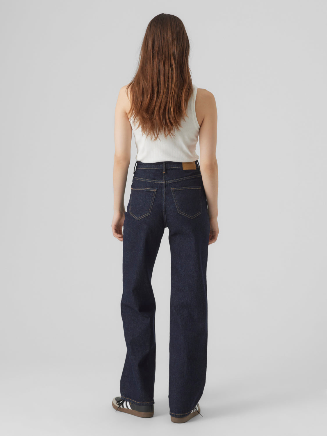 VMTESSA Wide Jeans - Dark Blue Denim