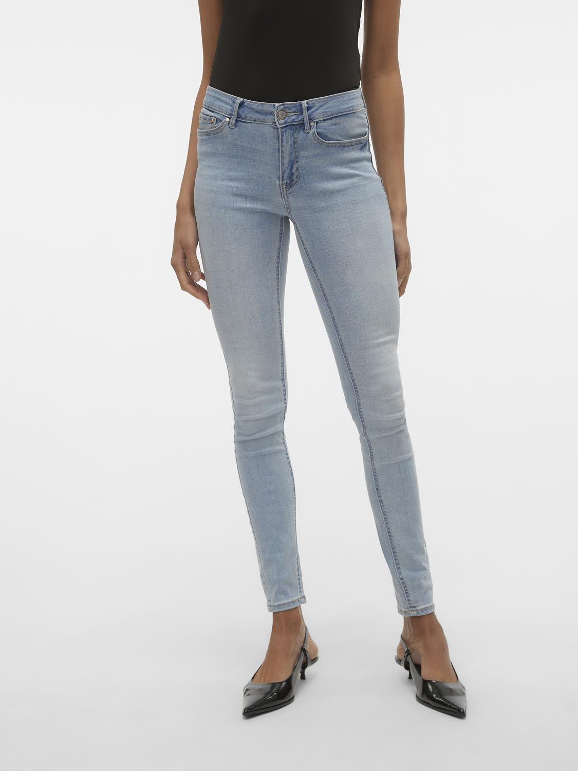 VMFLASH Skinny Jeans - Light Blue Denim
