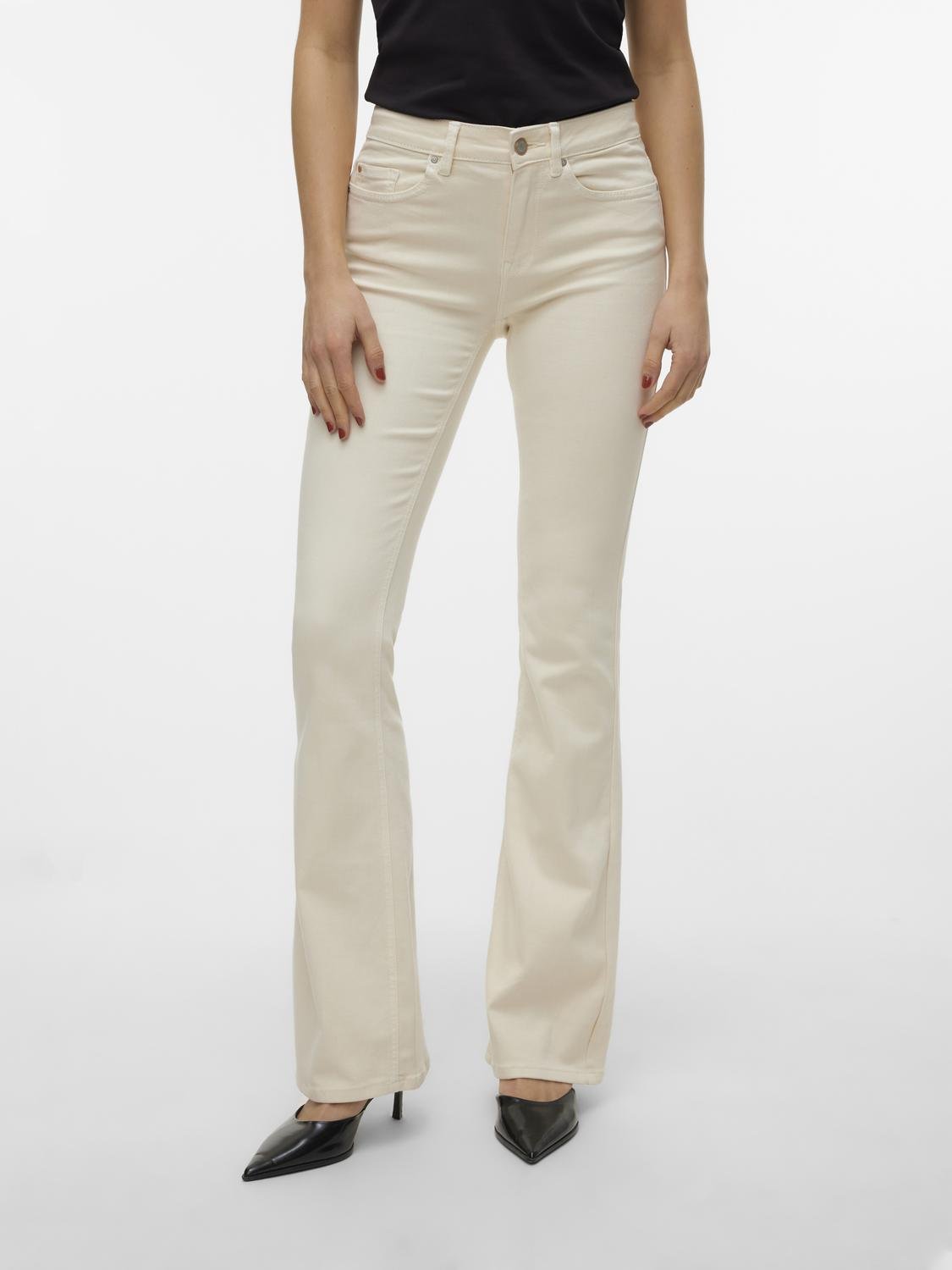 VMFLASH Flared Jeans - Ecru