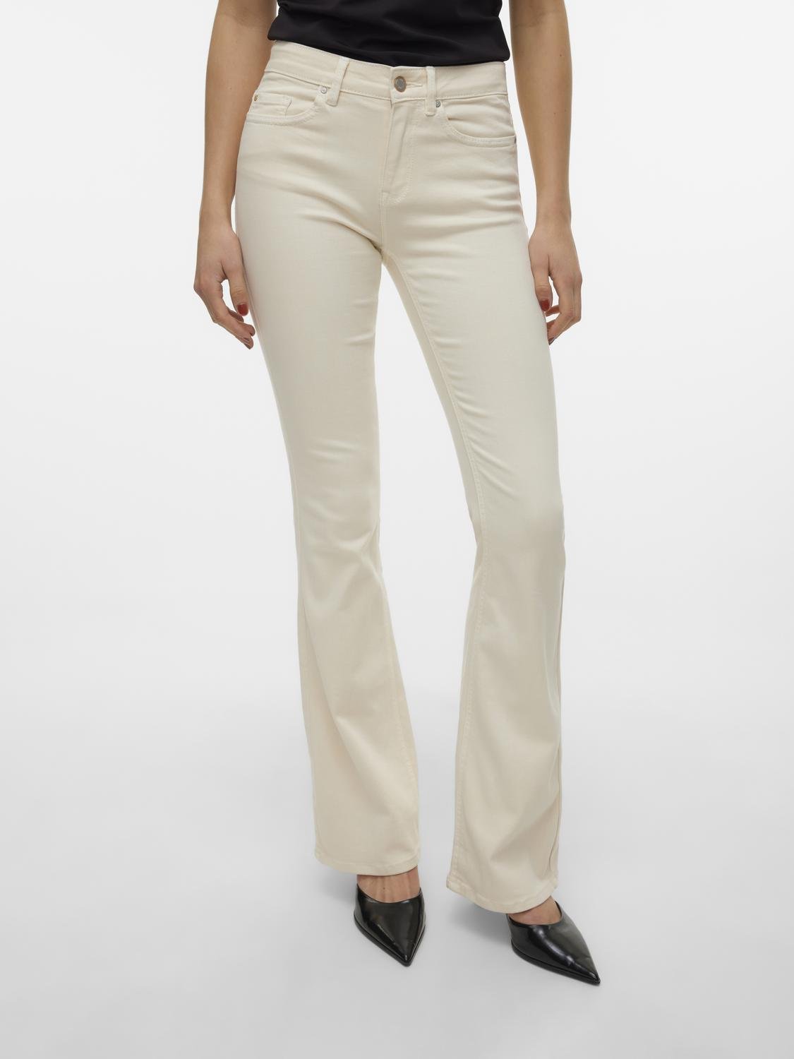 VMFLASH Flared Jeans - Ecru